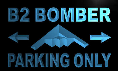 B2 Bomber Parking Only Neon Light Sign